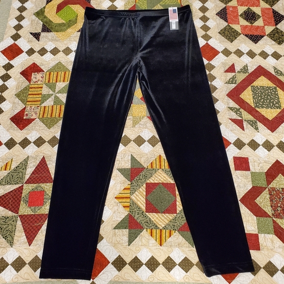 ❄️ SNO SKINS XL USA-Made Black Velvet Blouse + Dress Pants Matching Set - Picture 11 of 12